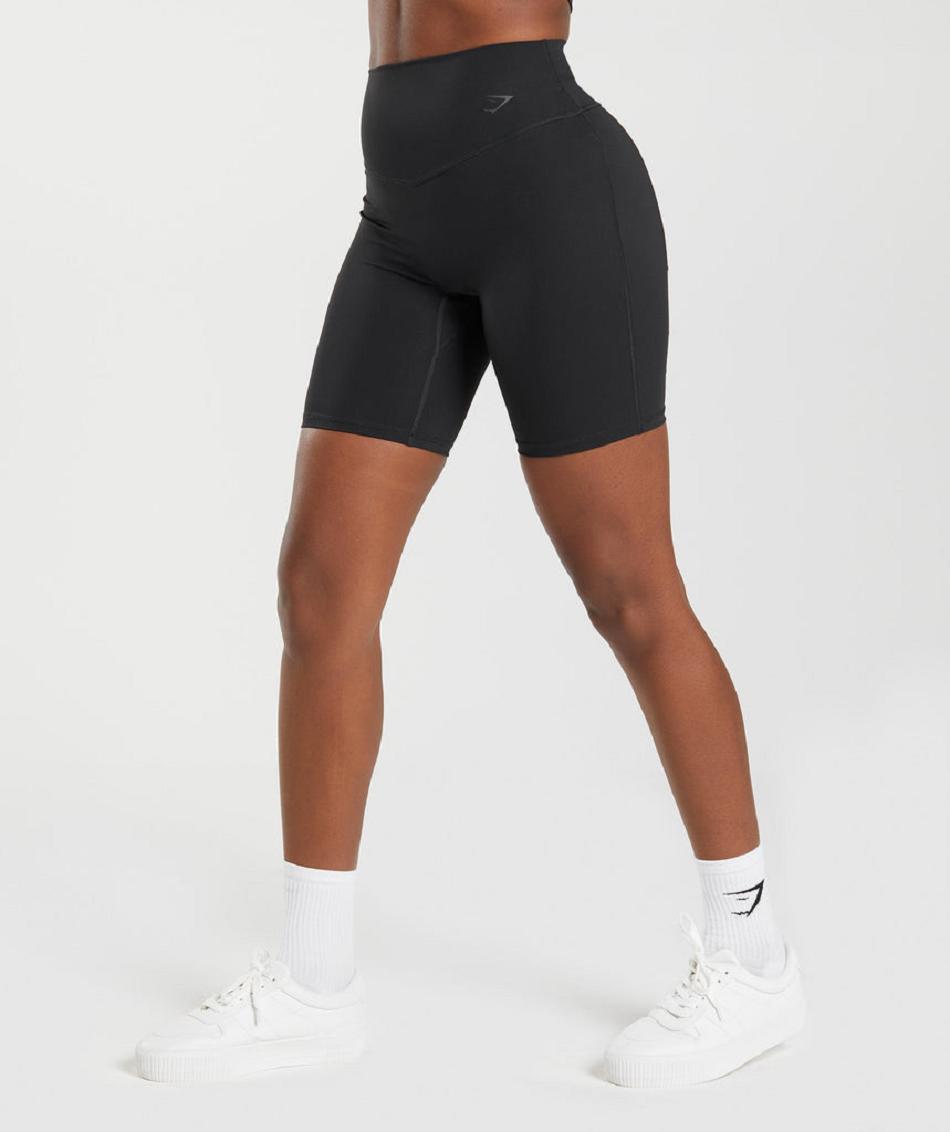 Pantalones Cortos Gymshark Elevate Cycling Mujer Negras | CO 2672HAP